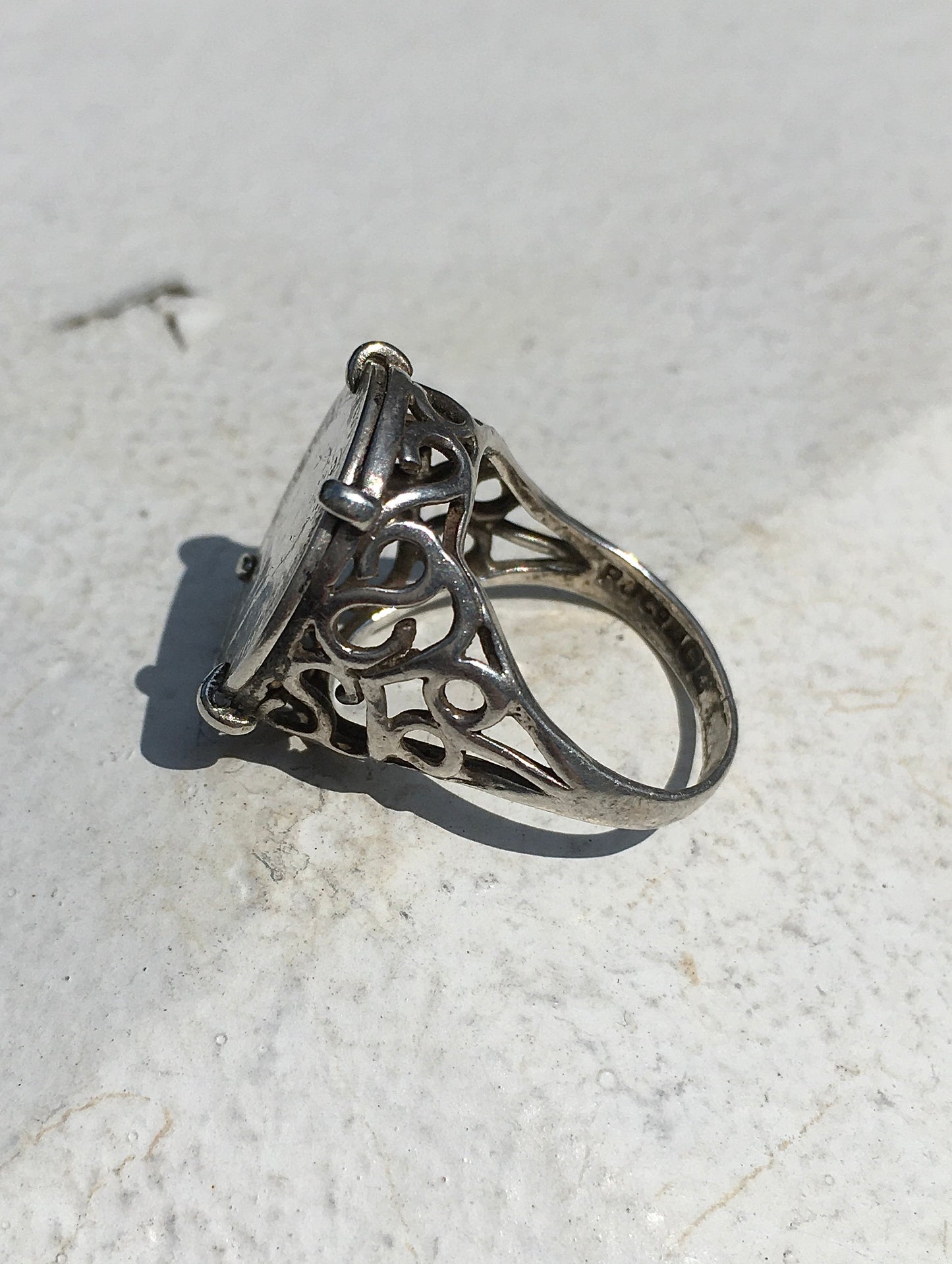 Vintage Sterling Silver Threepence Ring