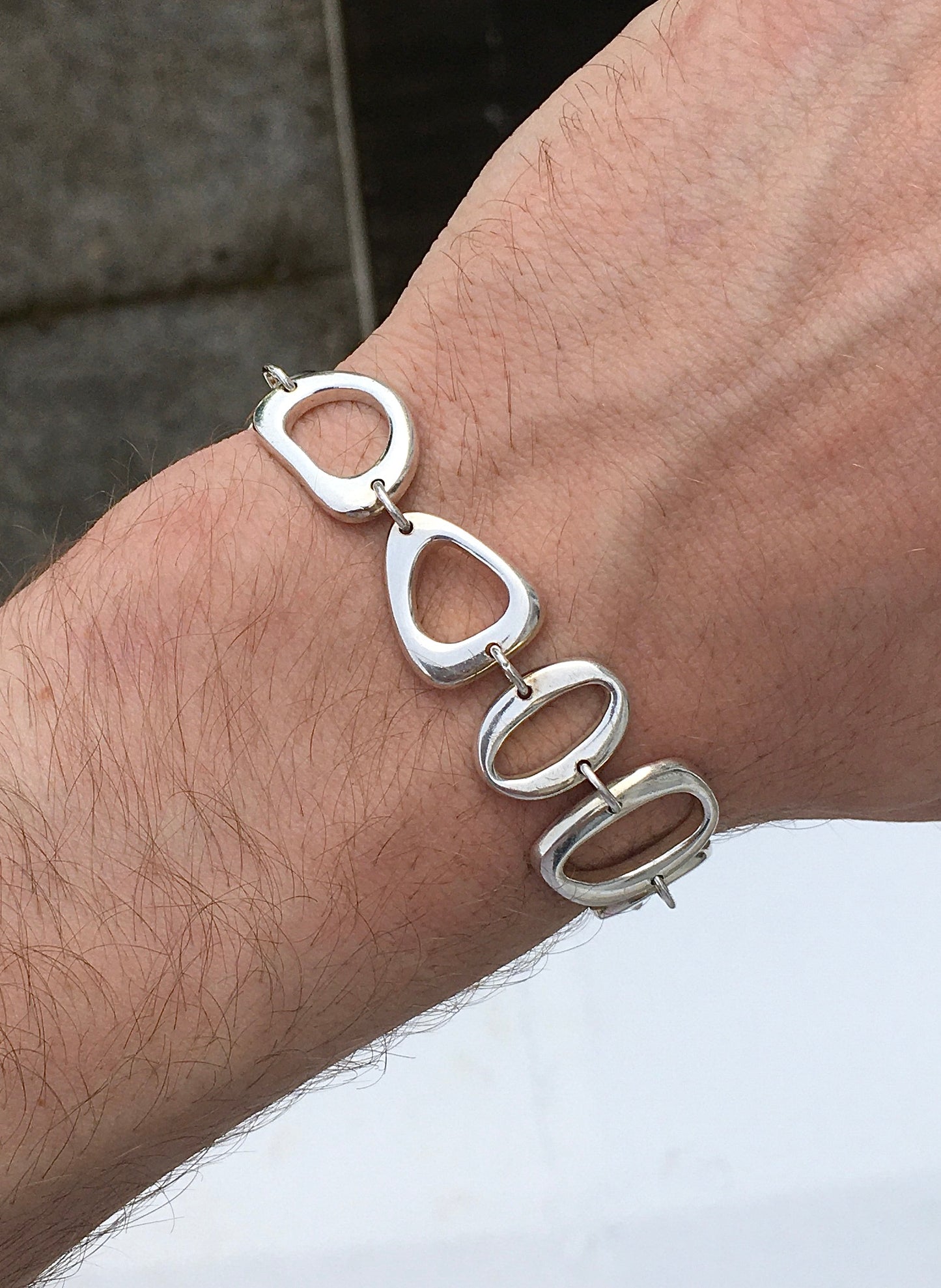 Sterling Silver Asymmetric Bracelet